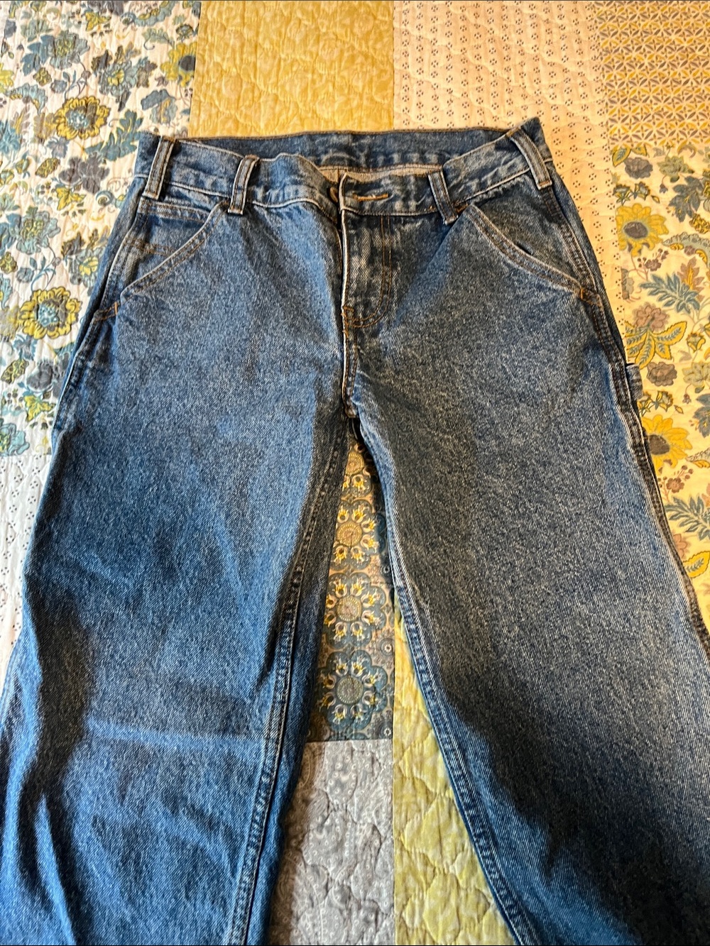 Woman’s Brandy Melville carpenter style Blue Jeans